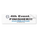 4thEvent.com Finisher!!! bumper stickers by ironpower 4thEvent.com Finisher!!! bumper stickers