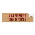 4x4 drivers bumper sticker