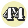 4x4 Four By Four ATV Four Wheel Drive Stickers