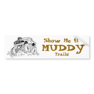 4X4 Mud Truck Bumper Sticker by cybrdweeb