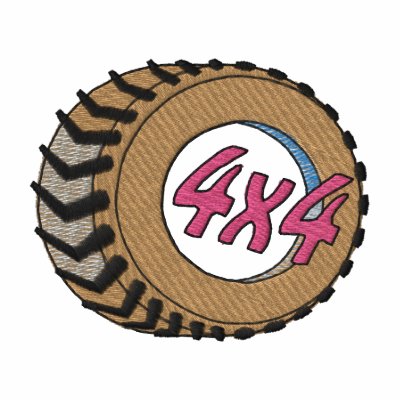 4x4 Tire Embroidered Polo Shirt