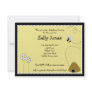 4x5 Bee Happy Bumblebee Baby Shower Invitation 4x5 Bee Happy Bumblebee Baby Shower Invitation