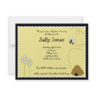 4x5 Bee Happy Bumblebee Baby Shower Invitation