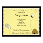 4x5 Bee Happy Bumblebee Baby Shower Invitation