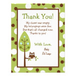 4x5 FLAT Thank you Card Woodland Friends Bunny invitations