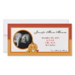 4x8 Autumn Fall Pumpkin Photo Birth Announcement Photo Greeting Card 4x8 Autumn Fall Pumpkin Photo Birth Announcement Photo Greeting Card