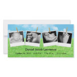4x8 Clothes Line Portrait PHOTO Birth Announcement Photo Card Template