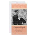 4x8" Elegant Peach Save the Date Announcement photo cards by TheWeddingShoppe 4x8" Elegant Peach Save the Date Announcement photo cards