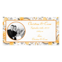 4x8 Engagement Photo Announcement Assorted Seashel Customized Photo Card
