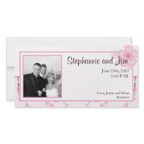 4x8 Engagement Photo Announcement Cherry blossom Picture Card
