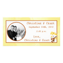 4x8 Engagement Photo Announcement Mustard Yellow P Photo Cards