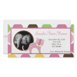 4x8 Jungle Queen Tiger Photo Birth Announcement Custom Photo Card