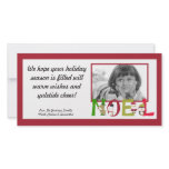 4x8 NOEL Santa Snowman Pengui PHOTO Christmas Card Photo Card