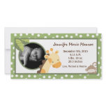 4x8 Safari Adventure Photo Birth Announcement Photo Cards
