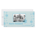 4x8 Winter Snowflakes PHOTO Christmas Card Custom Photo Card