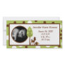 4x8 Woodland Friends Birth Announcement Custom Photo Card