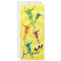 4x9.25 Yellow Jumpin' Up! Invitation