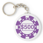 $500 Casino Chip Keychain