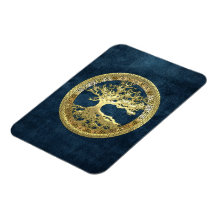 [500] Celtic Tree of Life [Gold] Vinyl Magnet