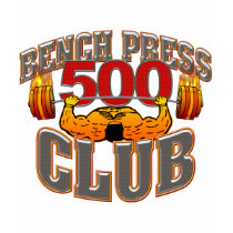 500 Club Bench Press Fitted T Shirt