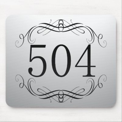 504 Area Code Mouse Pads by