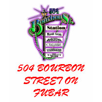 504LOGO, 504 BOURBON STREET ON FUBAR t-shirts