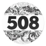 508 ROUND STICKER