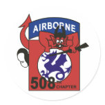 508th PIR Round Stickers