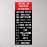 509 HARBOURFRONT/510 SPADINA Replica TTC Roll Sign Poster
