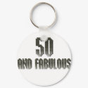 50 and fab disco theme keychains