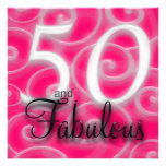 50 and fabulous Birthday Invitation invitations