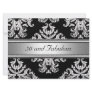 50 and Fabulous Damask Birthday Party Personalized Announcement