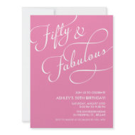 50 and Fabulous Invitations invitation