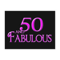 50 and FABULOUS Post Card