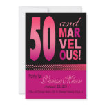 50 and Marvelous Birthday Party Personalized Announcements