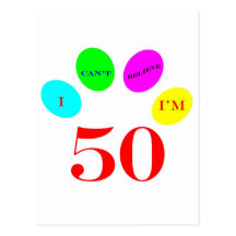50 Balloons Post Card