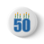 50 Birthday Candles (Blue / Green) Pins