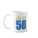 50 Birthday Candles (Blue / Green) mugs