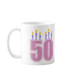 50 Birthday Candles (Pink / Purple) mugs
