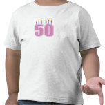 50 Birthday Candles (Pink / Purple) Tee Shirt