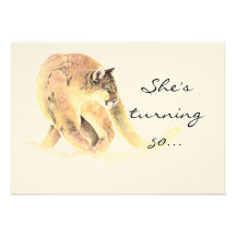 50 Birthday Party Invite Custom Cougar Humor