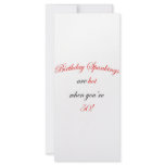 50 Birthday Spanking Full Color Rack Card