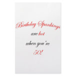 50 Birthday Spanking Stationery Design