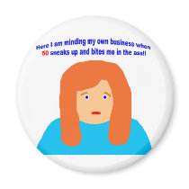 50 bites me in the ass fridge magnets