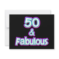50 & Fabulous Birthday Gifts invitations