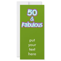 50 & Fabulous Birthday Gifts rack cards by BirthdayZone 50 & Fabulous Birthday Gifts rack cards