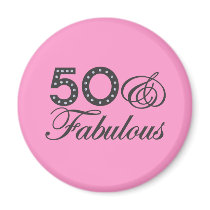 50 & Fabulous Gift Fridge Magnet