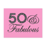 50 & Fabulous Gift Postcard