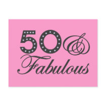 50 & Fabulous Gift Postcard