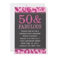 50 & Fabulous Leopard Invitation invitation